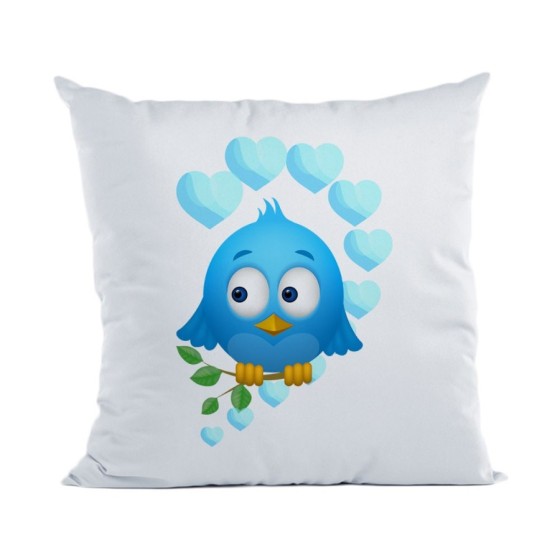 Cuscino personalizzabile con nome gufetto innamorato Love