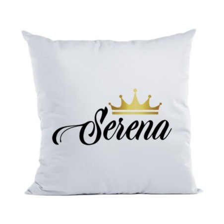 Cuscino personalizzato con nome e corona q