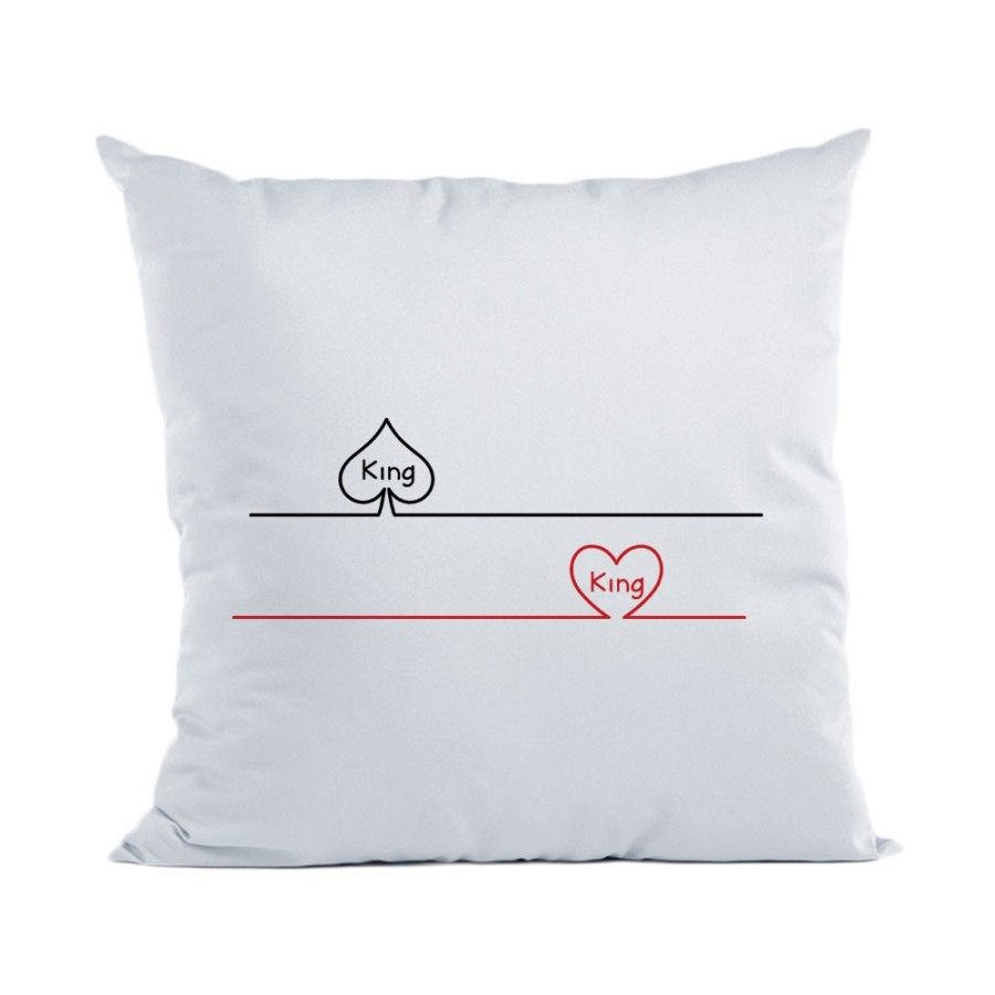 Cuscino personalizzabile con nome king picche e cuori Love