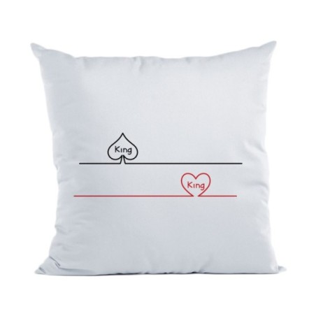 Cuscino personalizzabile con nome king picche e cuori