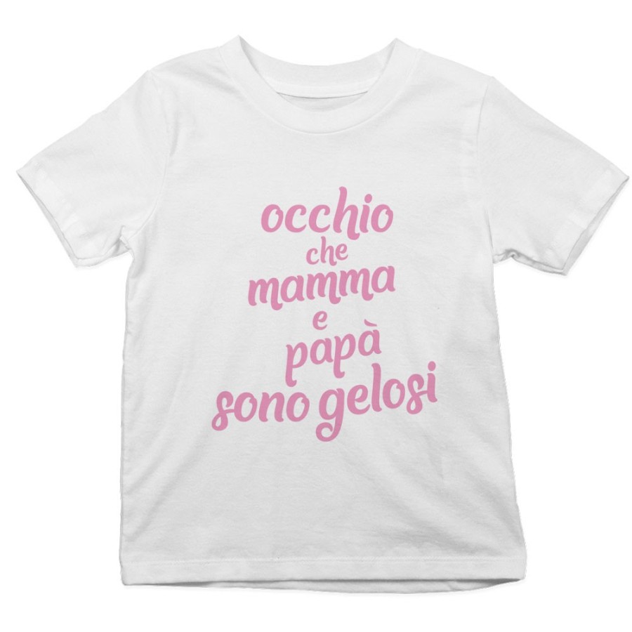 T-shirt bambino occhio che mamma e papà sono gelosi Per la famiglia