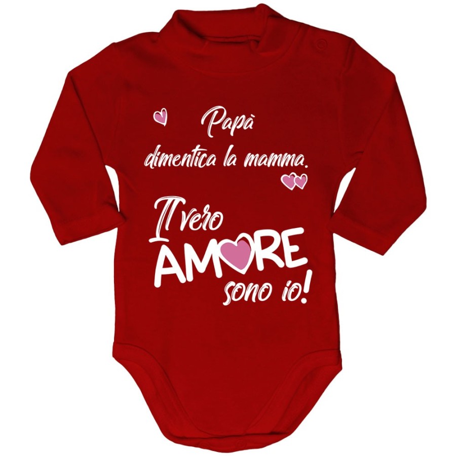 Body lupetto neonato papà dimentica mamma il vero amore sono io Love