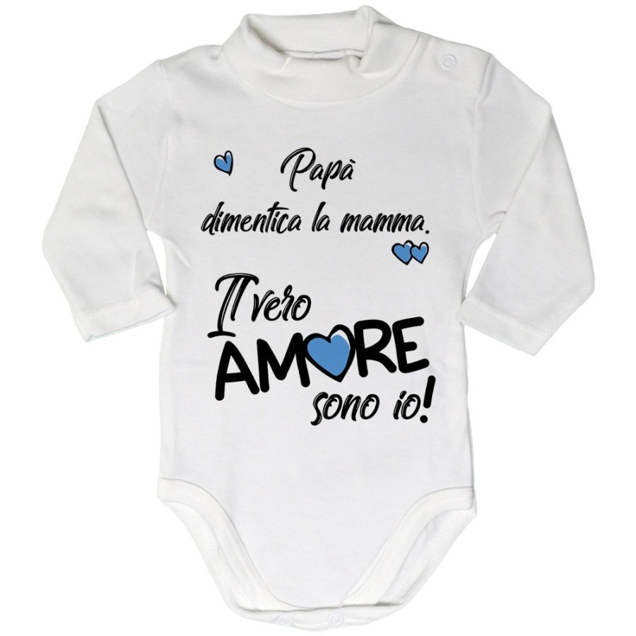 Body lupetto neonato papà dimentica mamma il vero amore sono io Love