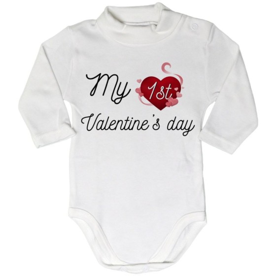Body lupetto neonato my first valentine's day Love