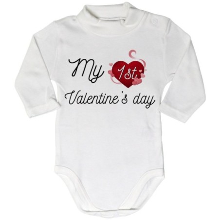 Body lupetto neonato my first valentine's day