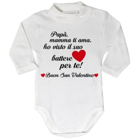 Body lupetto neonato papà mamma ti ama ho visto il suo...