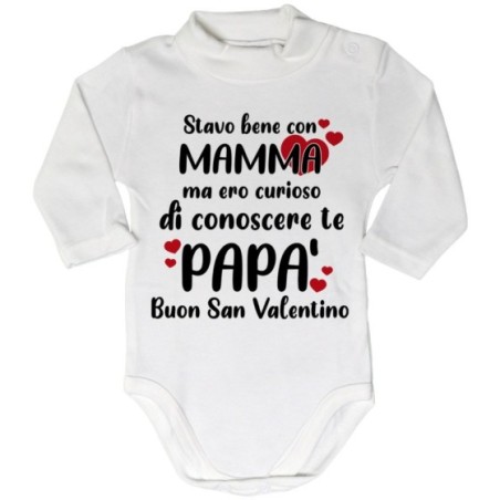 Body lupetto neonato stavo bene con mamma ma ero curioso...