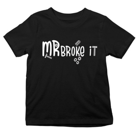 T-shirt bambino mr mrs broke it Per la famiglia