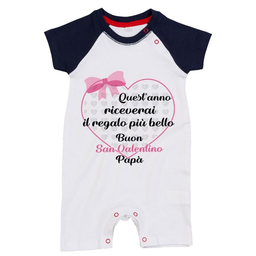 Pagliaccetto neonato quest'anno riceverai il regalo più bello buon san valentino mamma Love