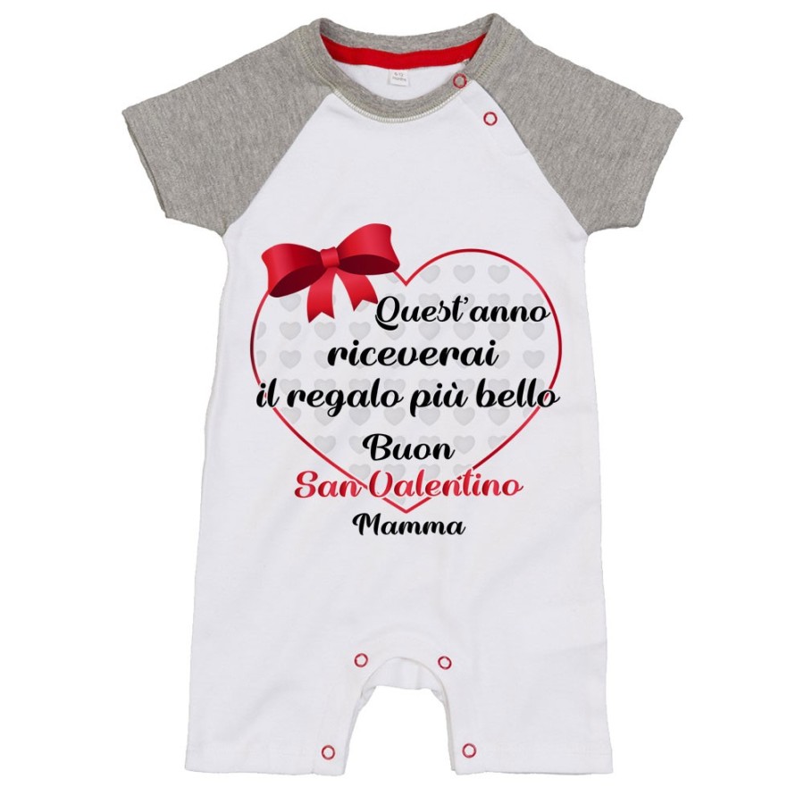 Pagliaccetto neonato quest'anno riceverai il regalo più bello buon san valentino mamma Love