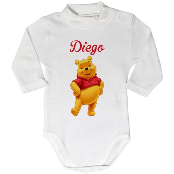 Body lupetto neonato personalizzato con nome winnie the pooh Cartoon