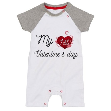 Pagliaccetto neonato my first valentine's day Love