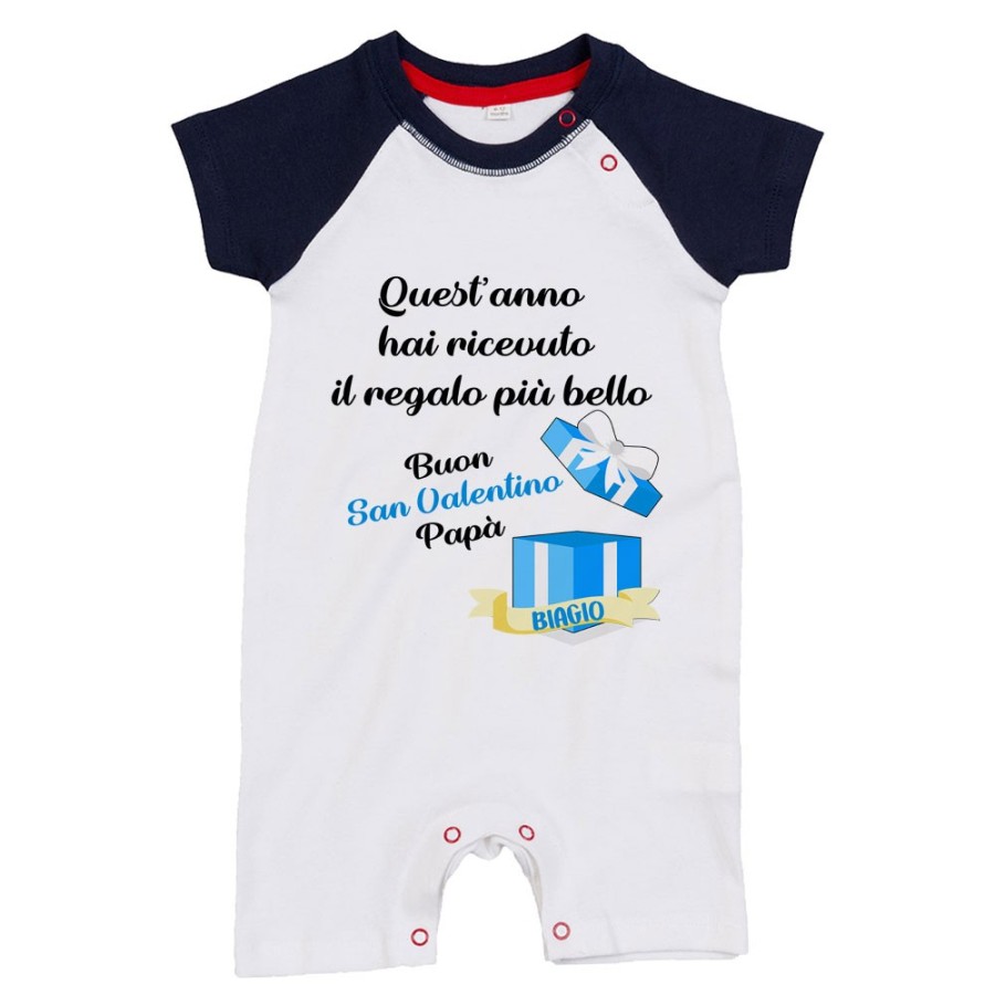 Pagliaccetto neonato quest'anno hai ricevuto il regalo più bello buon san valentino papà Love