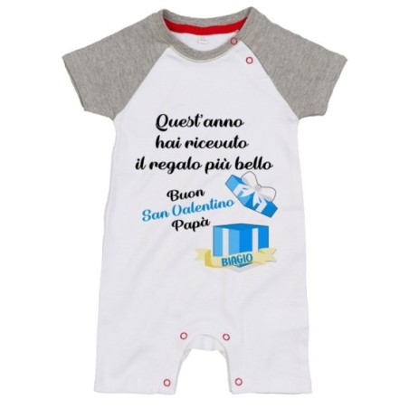 Pagliaccetto neonato quest'anno hai ricevuto il regalo più bello buon san valentino papà Love