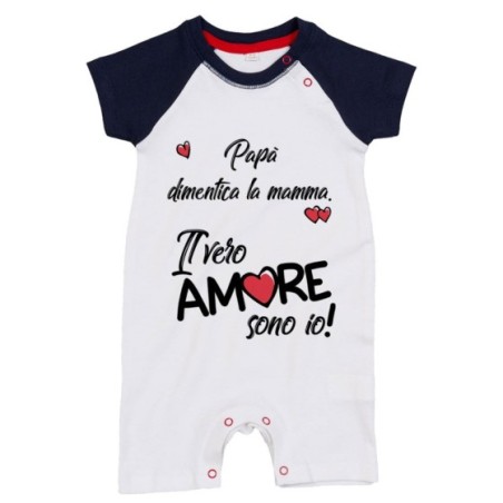 Pagliaccetto neonato papà dimentica mamma il vero amore sono io Love