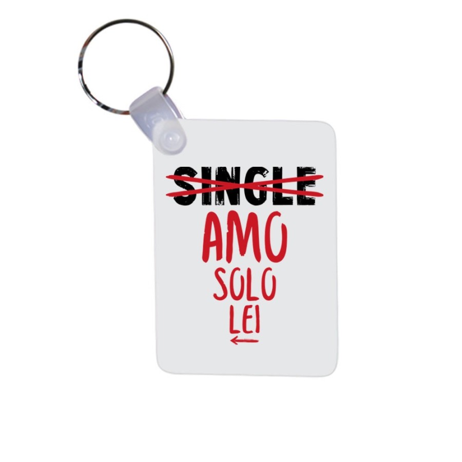 Portachiavi personalizzabile con nome single amo solo lei Love
