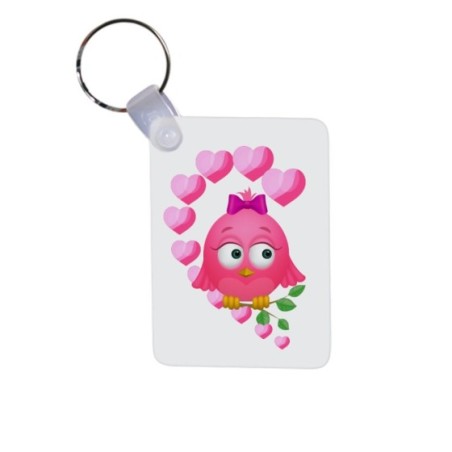 Portachiavi personalizzabile con nome gufetta innamorata Love