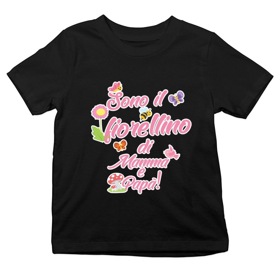 T-shirt bambino sono il fiorellino di mamma e papà Per la famiglia