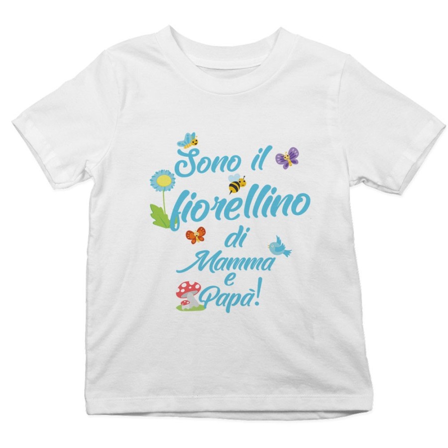 T-shirt bambino sono il fiorellino di mamma e papà Per la famiglia