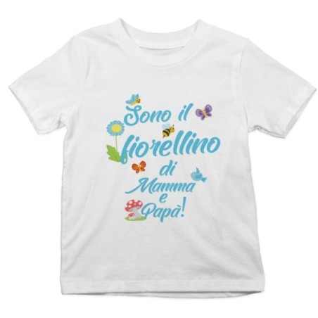 T-shirt bambino sono il fiorellino di mamma e papà Per la famiglia