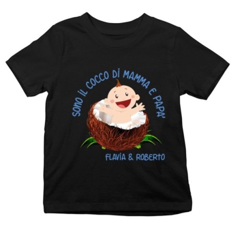 T-shirt bambino sono il cocco la cocca di mamma e papà