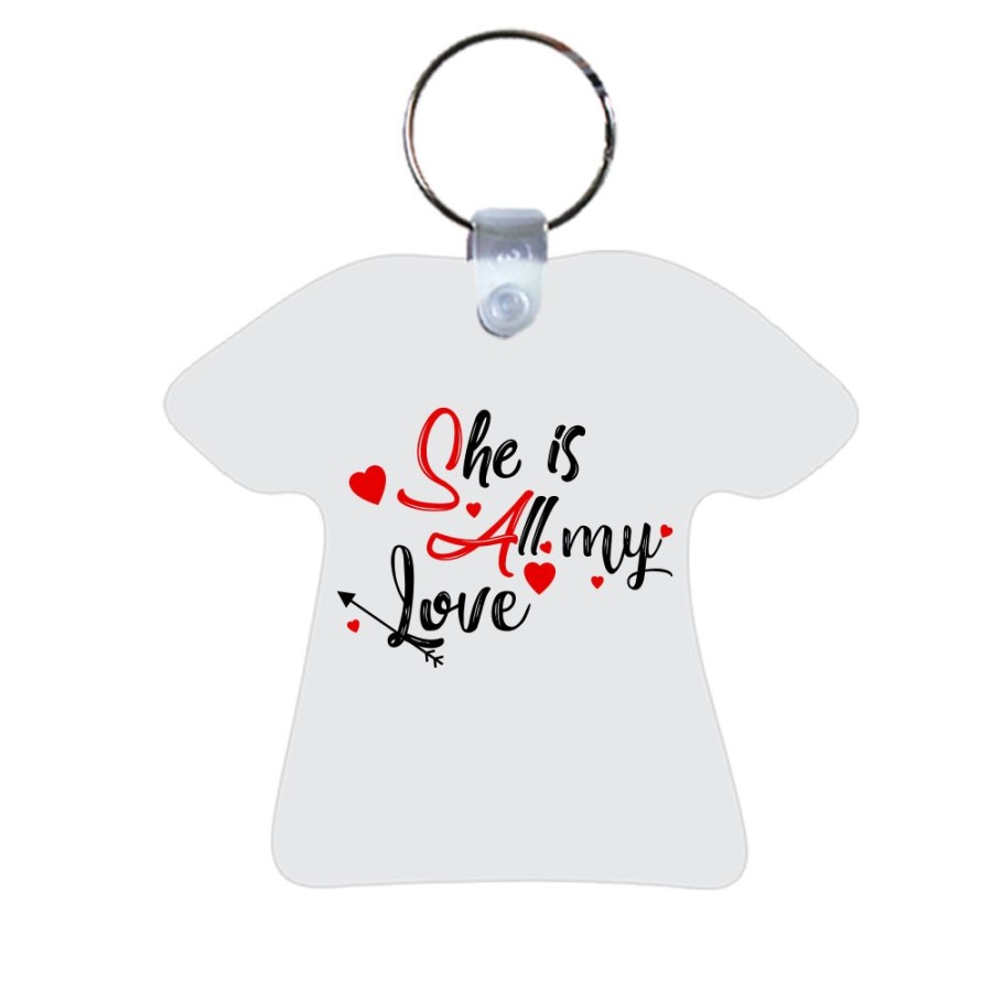 Portachiavi personalizzabile con nome he is all my love Love
