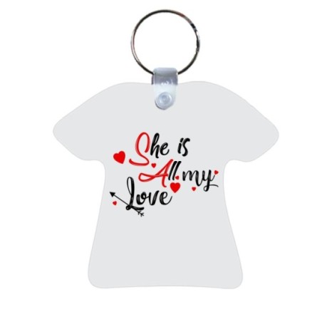 Portachiavi personalizzabile con nome he is all my love Love