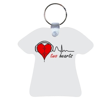 Portachiavi personalizzabile con nome two hearts Love