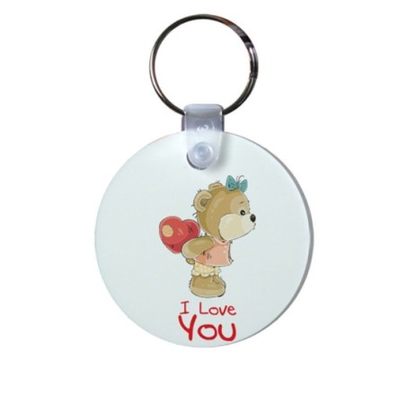 Portachiavi personalizzabile con nome i love you con orsetta Love