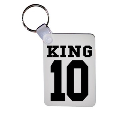 Portachiavi personalizzata con nome e numero king Love