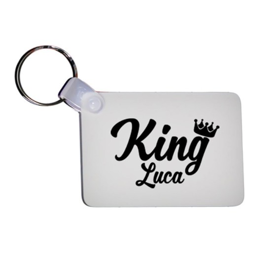 Portachiavi personalizzabile con nome king con corona Love