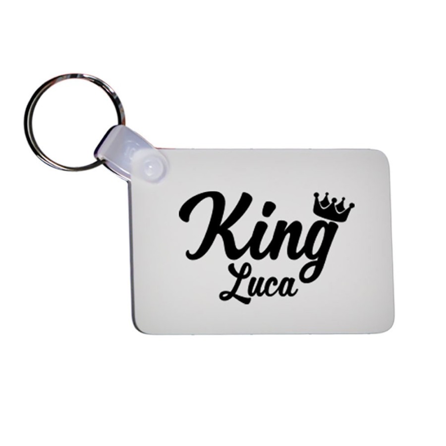 Portachiavi personalizzabile con nome king con corona Love