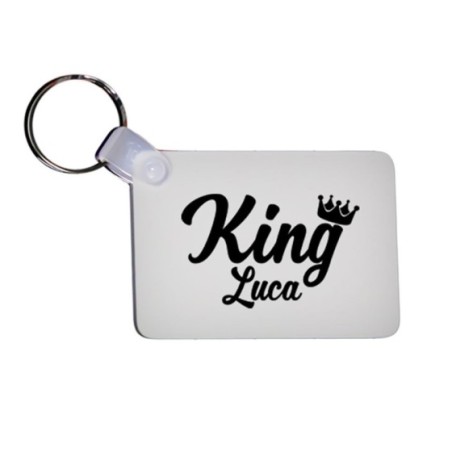 Portachiavi personalizzabile con nome king con corona Love