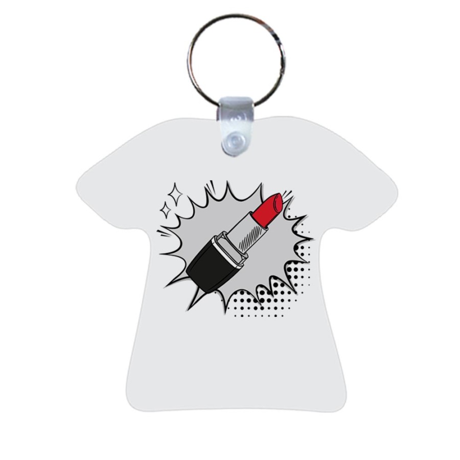 Portachiavi personalizzabile con nome rossetto pop art Love