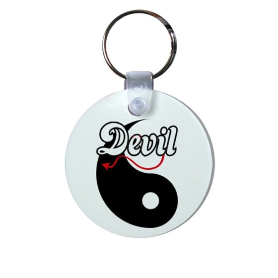 Portachiavi personalizzabile con nome yin devil Love
