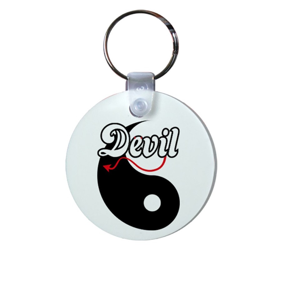 Portachiavi personalizzabile con nome yin devil Love