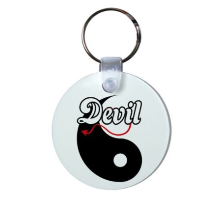 Portachiavi personalizzabile con nome yin devil Love