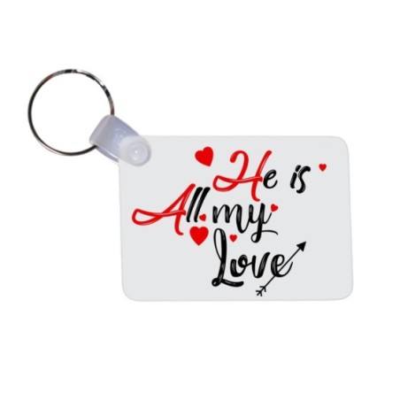 Portachiavi personalizzabile con nome she is all my love Love