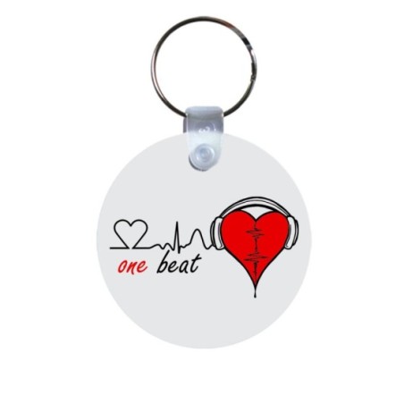 Portachiavi personalizzabile con nome one beat Love
