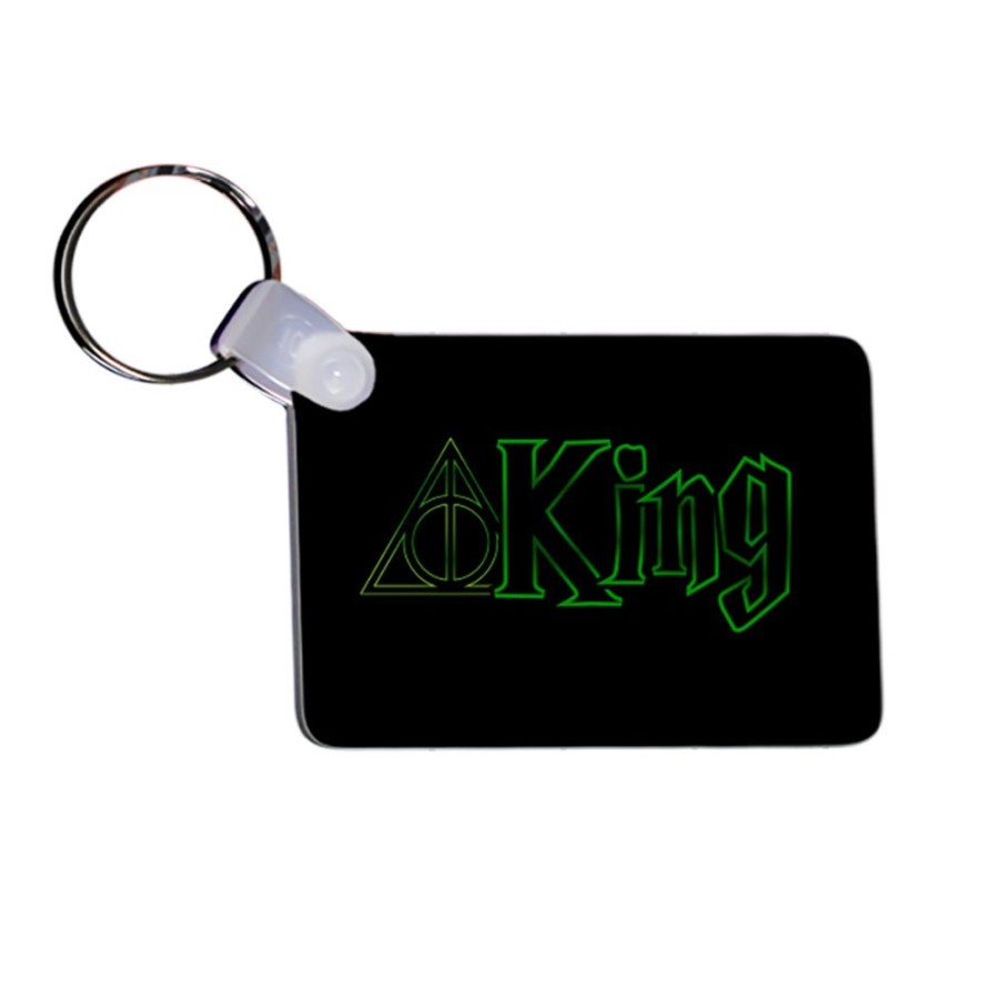 Portachiavi personalizzabile con nome king doni della morte Love