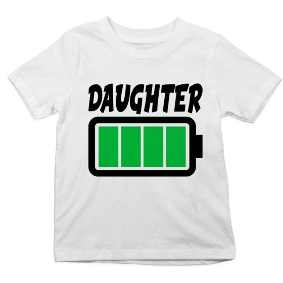 T-shirt bambino super charged son super charged daughter Per la famiglia