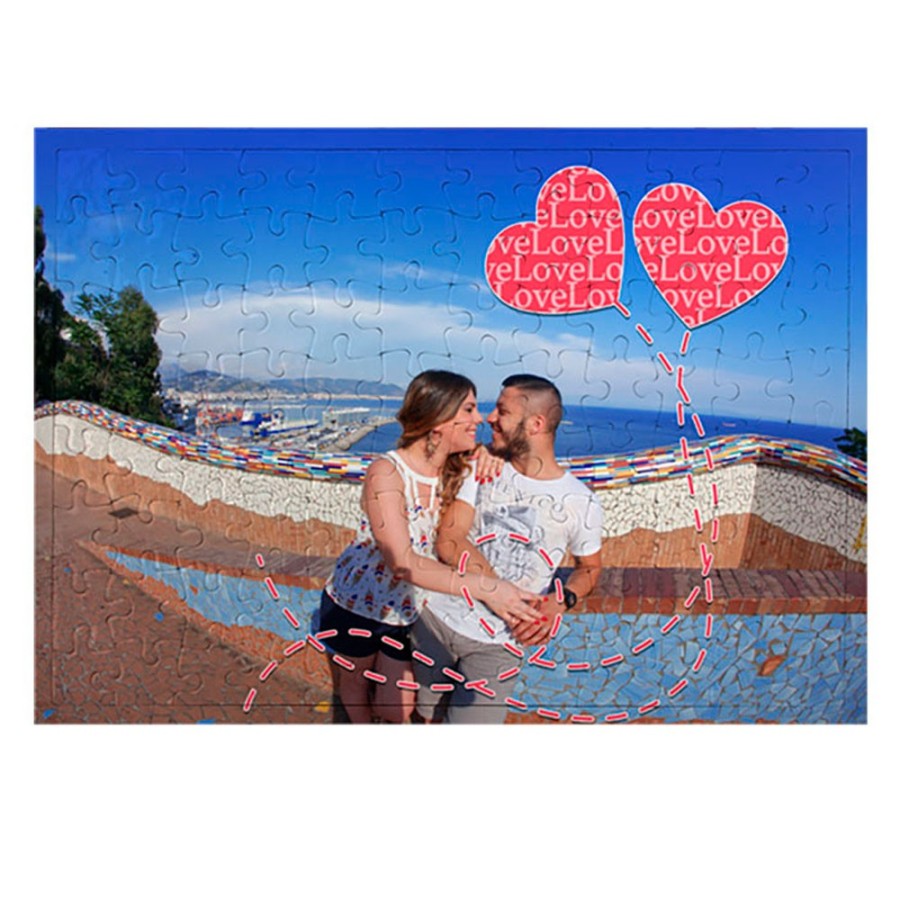 Foto puzzle personalizzato con foto love palloncini Love
