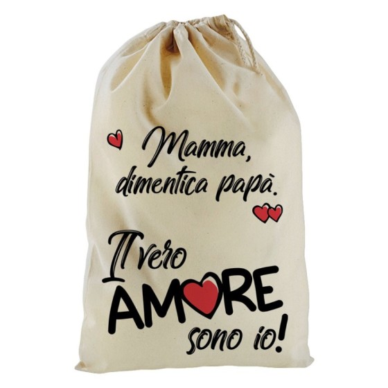 Sacchetto nascita bimbo mamma dimentica papà il vero amore sono io Love