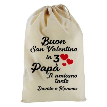 Sacchetto nascita bimbo personalizzato con nomi buon san...