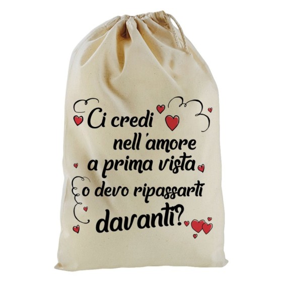 Sacchetto nascita bimbo ci credi nell'amore a prima vista o devo ripassarti davanti Love