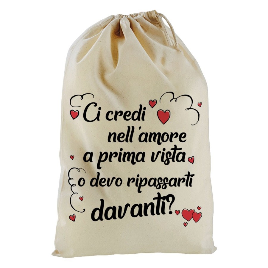 Sacchetto nascita bimbo ci credi nell'amore a prima vista o devo ripassarti davanti Love