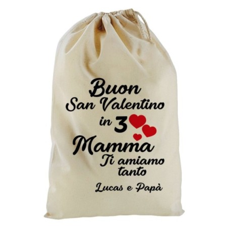 Sacchetto nascita bimbo personalizzato con nomi buon san...
