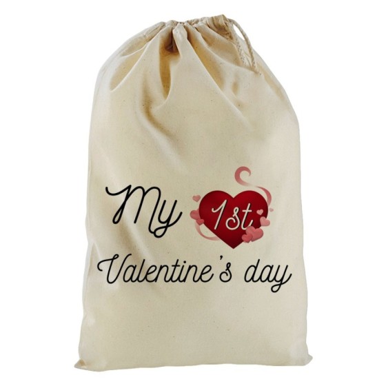 Sacchetto nascita bimbo my first valentine's day Love