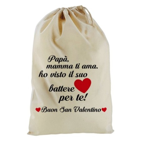 Sacchetto nascita bimbo papà mamma ti ama ho visto il suo...