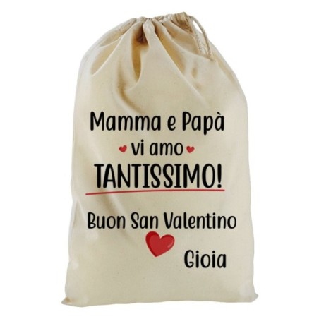 Sacchetto nascita bimbo personalizzato con nome mamma e...